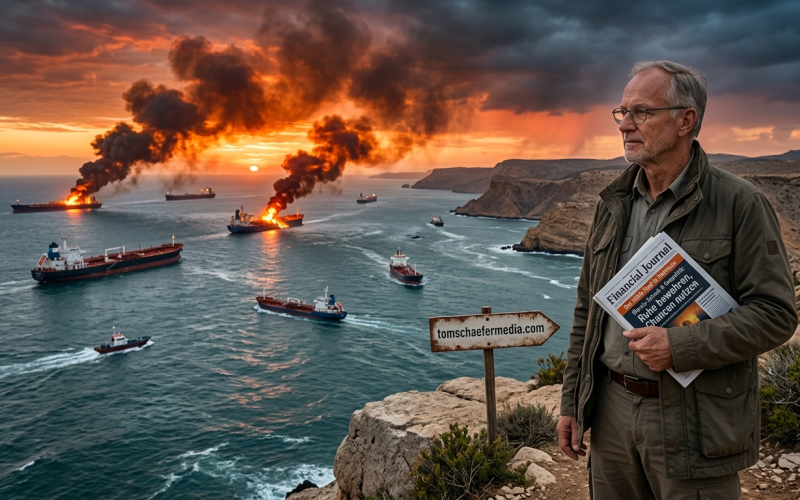 Öltanker brennen in Hormus und der Ölpreis steigt. Tim Schäfer erklärt, wie Anleger jetzt ruhig bleiben und langfristig von der Energiekrise profitieren können.